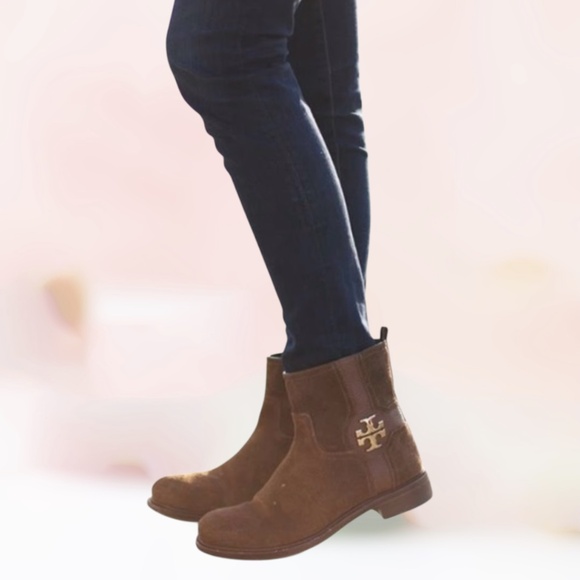 Tory Burch Alaina Suede Ankle Boots - Picture 4 of 16